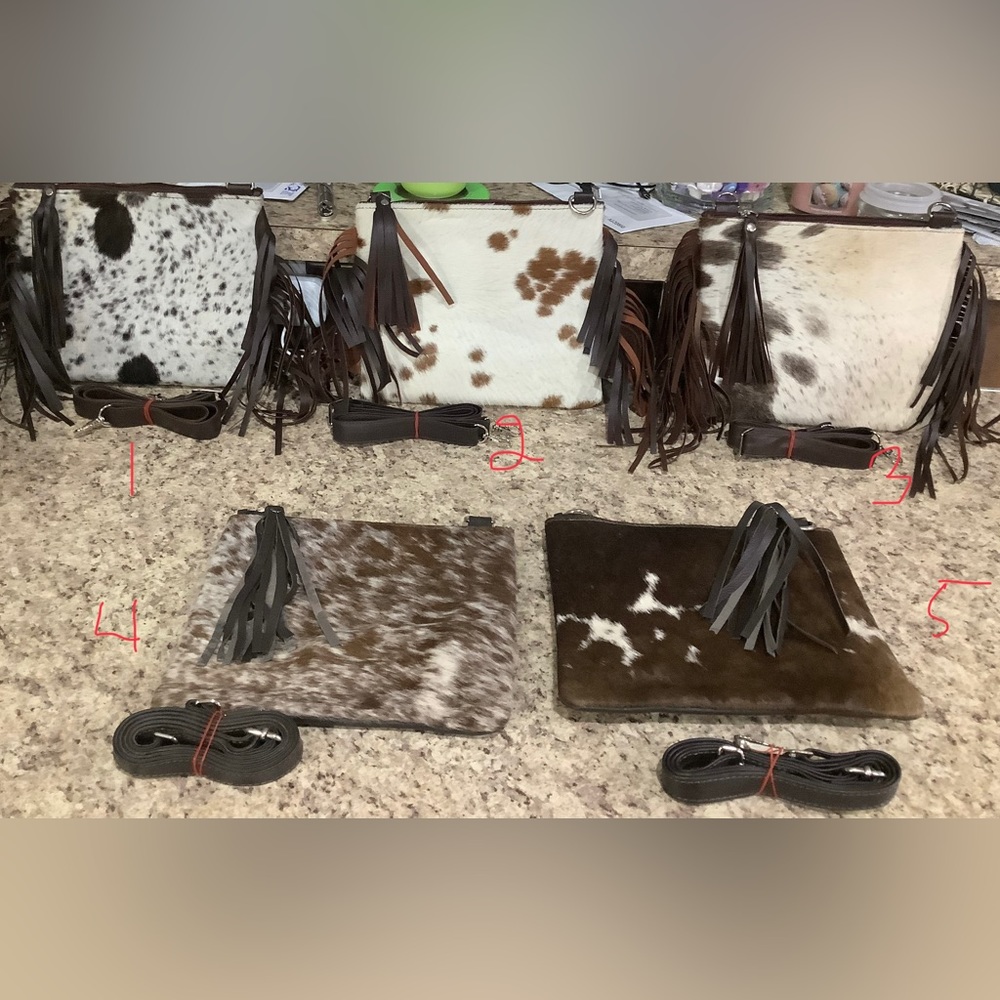 100% cowhide crossbody handbag